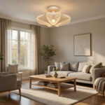 Plafondlamp Jessica | Japandi stijl naturel hout | touw Ø40 cm - Afbeelding 2