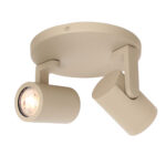 Zand kleurige plafondspot 2 lichts rond | GU10 | Ø 15 cm - Afbeelding 4