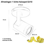 Zand / beige verstelbare GU10 spot 1 lichts Ø 10 cm - Afbeelding 3