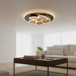 Plafonniere | Mandala | 49 cm | SMD | modern | zwart goud - Afbeelding 2