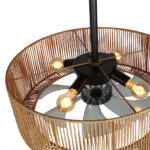 Smillum plafondventilator zwart met hennep | Ø61 cm | Verlichting + afstandsbediening - Afbeelding 14