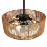 Smillum plafondventilator zwart met hennep | Ø61 cm | Verlichting + afstandsbediening - Afbeelding 15