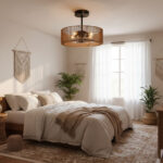 Smillum plafondventilator zwart met hennep | Ø61 cm | Verlichting + afstandsbediening - Afbeelding 2