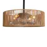 Smillum plafondventilator zwart met hennep | Ø61 cm | Verlichting + afstandsbediening - Afbeelding 11