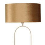Beige vloerlamp Verona met ovale velvet kap Coffee on Gold 50 cm – 162 cm hoog - Afbeelding 7