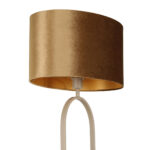 Beige vloerlamp Verona met ovale velvet kap Coffee on Gold 50 cm – 162 cm hoog - Afbeelding 9