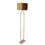 Beige vloerlamp Verona met ovale velvet kap Coffee on Gold 50 cm – 162 cm hoog - Afbeelding 8