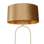 Beige vloerlamp Verona met ovale velvet kap Coffee on Gold 50 cm – 162 cm hoog - Afbeelding 5