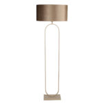 Beige vloerlamp Verona met ovale velvet kap Earth on Gold 50 cm – 162 cm hoog - Afbeelding 4