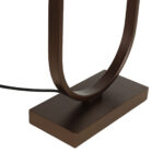 Landelijke tafellamp Verona cacao / bruin met linnen ovale kap zandkleur 40 cm - Afbeelding 7