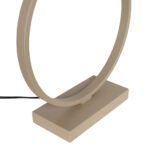 Beige tafellamp Sienna met ovale kap Coffee on Gold – 59 cm hoog - Afbeelding 7
